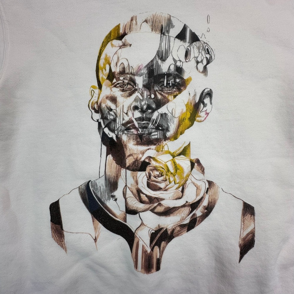 The Wild Collective Hoodie Mens Small White Warriors Steph Curry Rose MD1025C - Picture 10 of 10